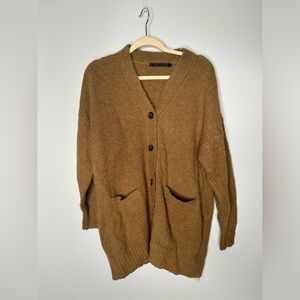 Jenni Kayne Oversize Button up Wool & Alpaca Blend Cardigan Camel Sweater XS